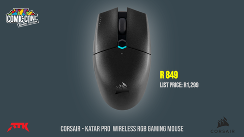 CORSAIR KATAR PRO WIRELESS RGB GAMING MOUSE - Comic Con Special!