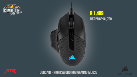 CORSAIR NIGHTSWORD RGB GAMING MOUSE - Comic Con Special!