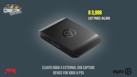 ELGATO HD60 X EXTERNAL USB CAPTURE DEVICE FOR XBOX & PS5 - Comic Con Special!