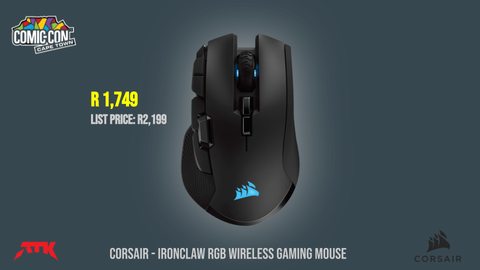 CORSAIR IRONCLAW RGB WIRELESS GAMING MOUSE - Comic Con Special!